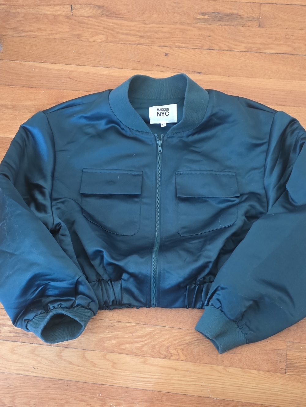 Womans Xs MADDEN NYC green Bomber Jacket